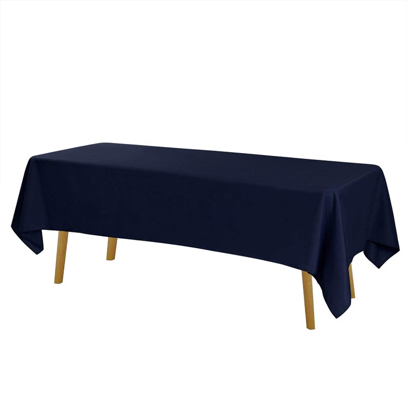 Cupuamon Rectangle Tablecloth 60x102 inch Washable Polyester Fabric Table Cloth for Wedding Party Dining Banquet Decorationï¼ˆ60x102,Navyï¼‰ - Image 2